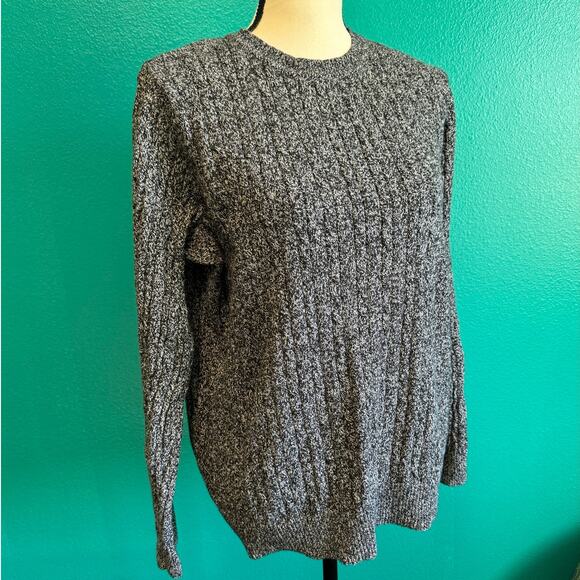 Kim Rogers Dark Gray Speckled Knit Pullover Sweater Large - Picture 2 of 10
